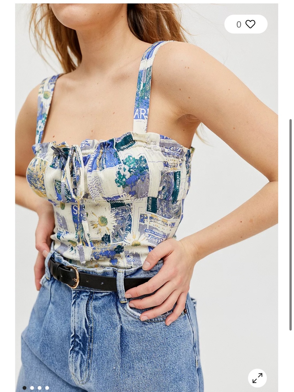 Urban Outfitters Blue Valentina Bustier Tank Top